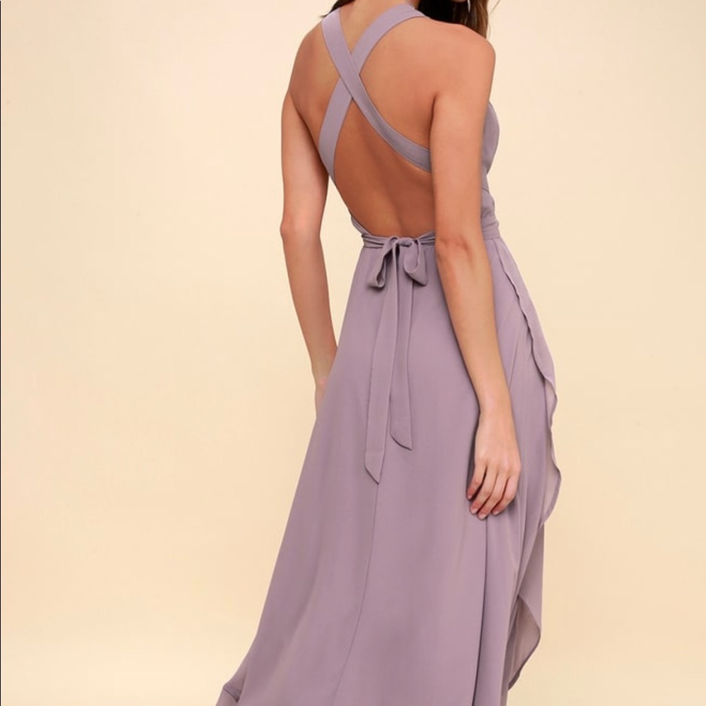 Wrap of Luxury Lavender Convertible High-Low Maxi Dress